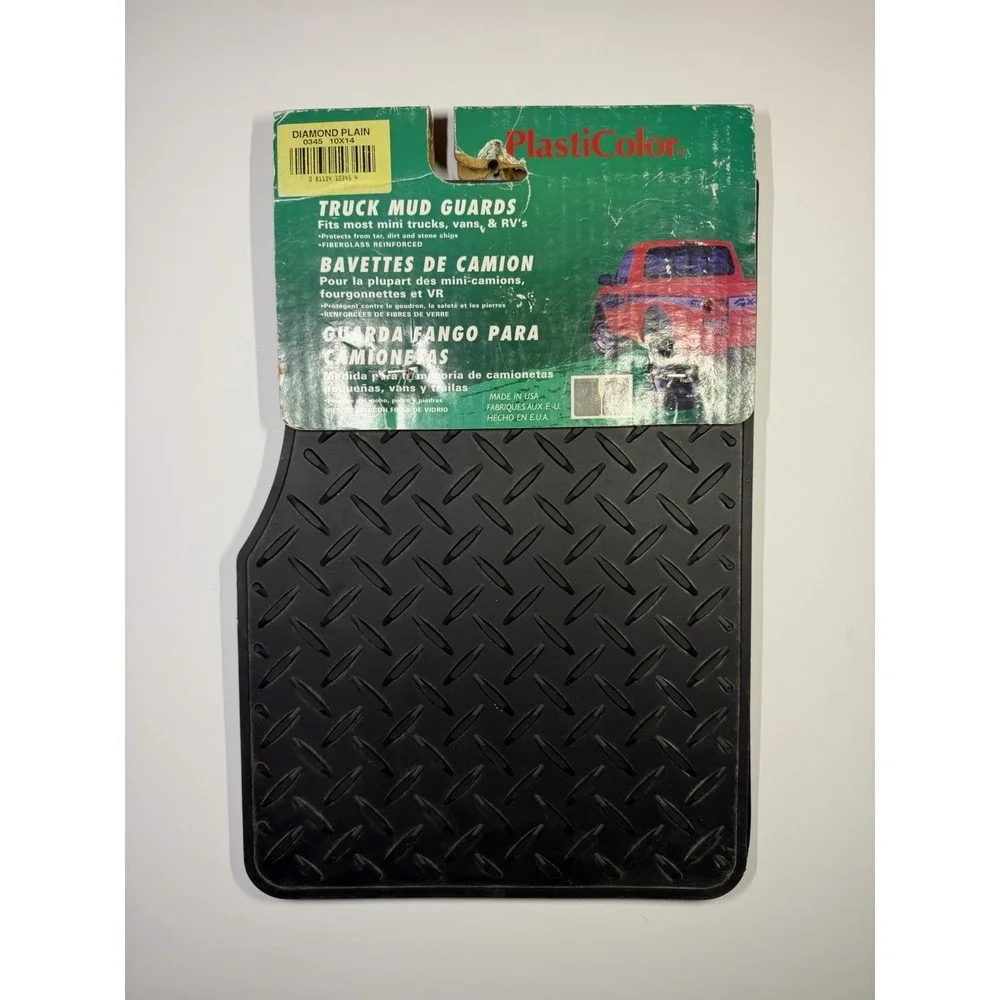 Plasticolor Truck Mud Guards Diamond Plain 10x14 Set of 2 Vintage BRAND NEW